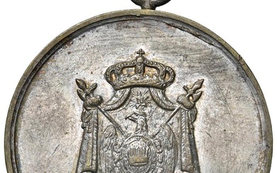 Distintivo 1806 Regno d'Italia. Distintivo da usciere. AE arg.to (Ø...