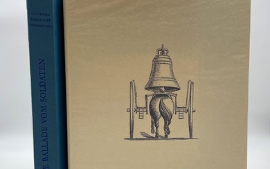 ERNST.- RIBEMONT-DESSAIGNES (Georges). Die Ballade vom Soldaten. 34 original-lithographien von Max Ernst. Stuttgart, Manus Presse,...