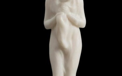 EUGÃˆNE BOURGOUIN (Reims, France, 1880-Paris, 1924). "The Expulsion of Eve from Paradise". Marble.