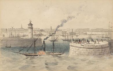 Edmund WALKER (c.1820-c.1890) "Ramsgate Harbour"