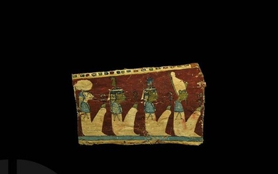Egyptian Cartonnage Panel with Gods