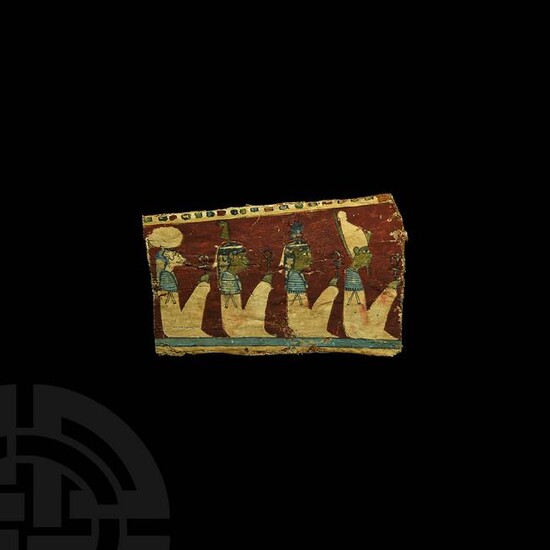 Egyptian Cartonnage Panel with Gods