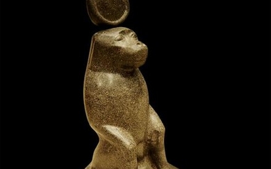 Egyptian statue of a seated baboon
