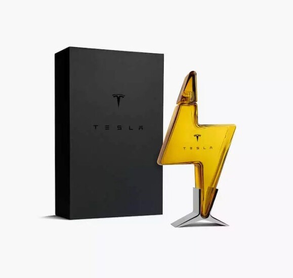 Elon Musk - Tesla - Liquor set - Modern - Glass, Iron (cast/wrought) - Tesla Decanter