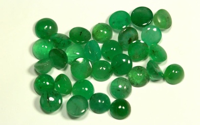 Emerald 4.5 MM Round Cabochon 25 Pieces