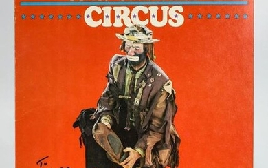 Emmett Kelly Clown Signed Circus Program