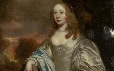 English School 17th Century Portrait of Alice, Countess of Drogheda (1625-1696) Inscribed Alice