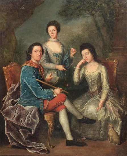 English School 18th Century A musical party