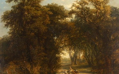 English School, (19th century), Fetching Water, oil on canvas, 30 x 25 in. (76.2 x 63.5 cm.)