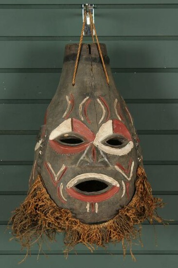 Ethnographic Carved and Painted 3 Face Mask