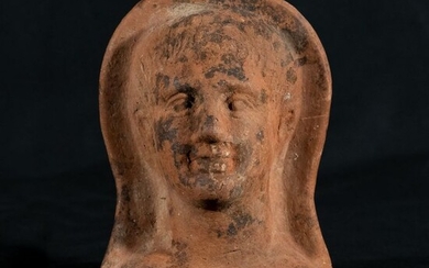 Etruscan Terracotta small votive head, 14 x 10 cm