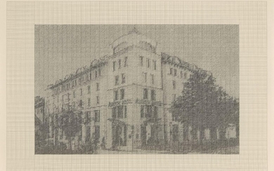 Ewan Gibbs, British b.1973- Hotel Astoria, Salzburg, 2004; pen on paper, 39x30.5cm (ARR) Provenance: Private Collection, London