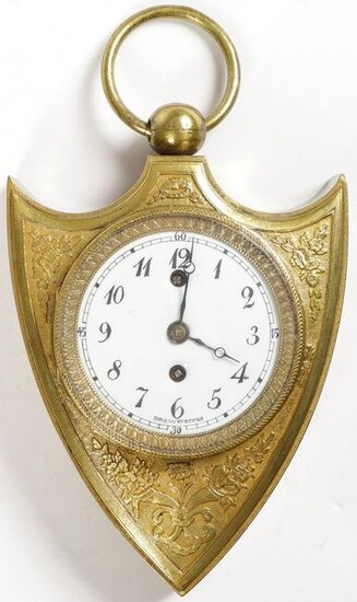 FRENCH CASED TRAVEL CLOCK 19TH C