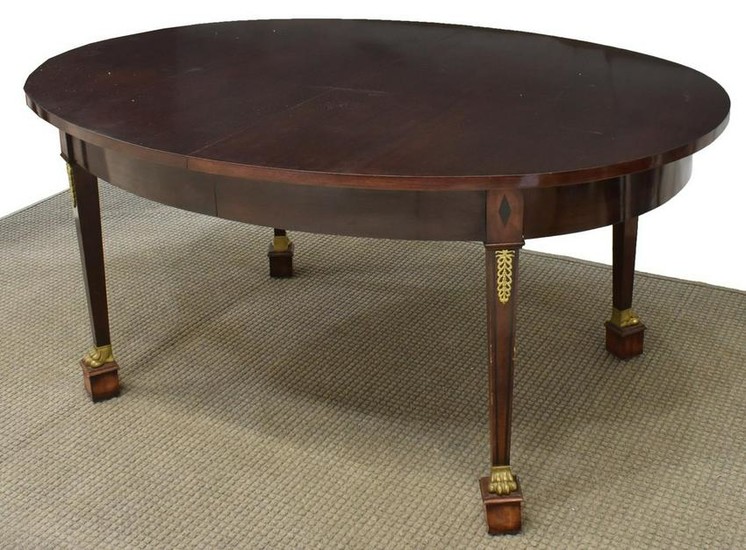 FRENCH EMPIRE STYLE MAHOGANY EXTENSION TABLE
