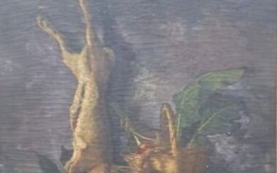 Ferruccio Marchiori - antico dipinto 1887 - Olio su tela - Natura morta - esposto nel 1888 a Bologna - XIX Secolo - Autentica dell'Epocariportata a retro