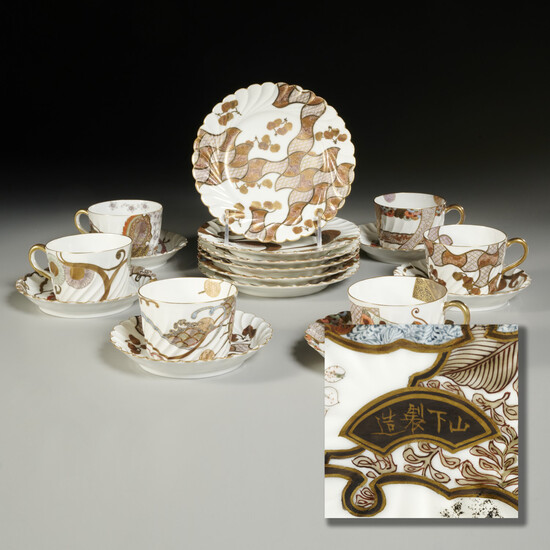 Fine quality Satsuma porcelain part tea service