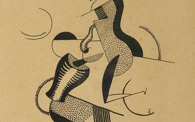 Fischer, Oskar Reitendes Paar. Um 1920. Lithographie