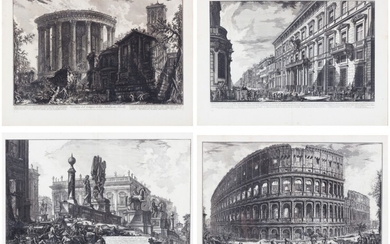 Four plates from Vedute di Roma (Hind 24, 39, 57, 61) | Quatre planches des Vedute di Roma (Hind 24, 39, 57, 61), Giovanni Battista Piranesi