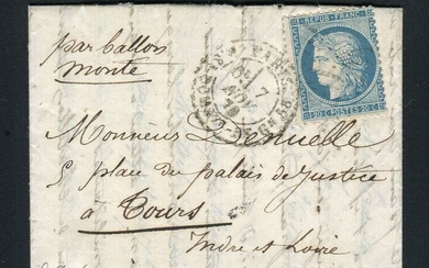 France 1870 - Rare Balloon Mail ‘Le Garibaldi’ (November 7th - November 10th, 1870) - Signed Calves