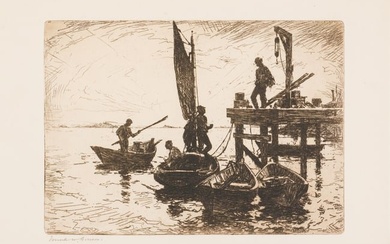 Frank Weston Benson Boats at Dawn (Paff 190.iii), 1920
