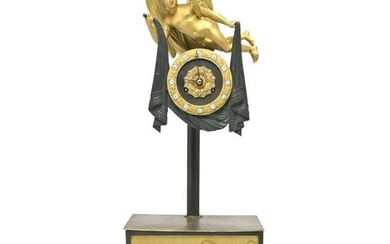 French Napoleon III Figural Mantel Clock Prometheus.