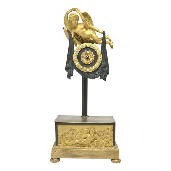 French Napoleon III Figural Mantel Clock Prometheus.