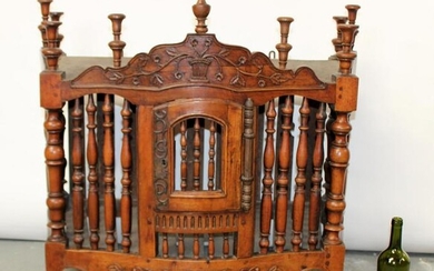 French Provincial panetiere cabinet