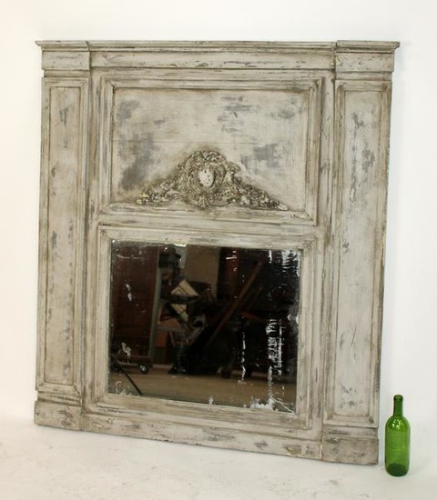 French painted trumeau mirror