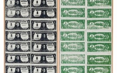 Front and Back Dollar Bills | 《美元的正反面（兩部分）》, Andy Warhol