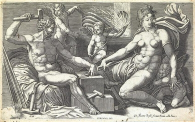 GIORGIO GHISI, Venus and Vulcan at the Forge.