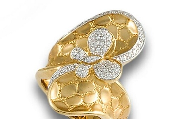 GOLD RING BUTTERFLY DIAMONDS