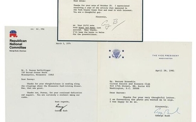 George Bush (3) Typed Letters Signed