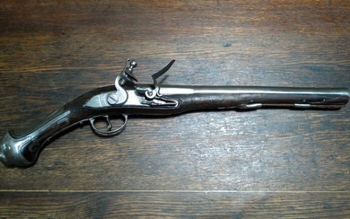 Germany - Grand pistolet d'arçon d'officier - vers 1730 - Cavalry - Flintlock - Pistol - 16 mm