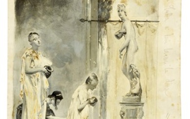 Giulio Aristide Sartorio (Roma, 1860 - 1932), Raccolta di disegni originali per Le feste romane di Ruggero Bonghi illustrate da Giulio Aristide Sartorio e Ugo Fleres. Milano, Hoepli, 1891. 1890.