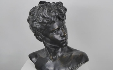 Godefroid Devreese(1861-1941) - Bust, Sculpture (1) - Bronze (patinated) - Early 20th century