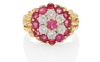 Gold, Ruby and Diamond Ring