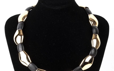 Gold and ebony necklace - by VHERNIER, MILANO created from...