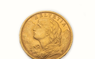 Gold coin, 20 Swiss Francs, Switzerland, 1927 ,...