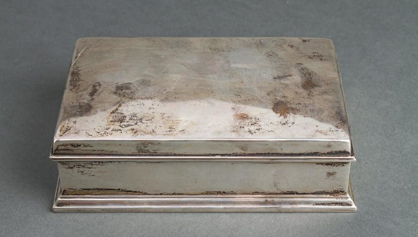 Gorham Silver Hinged Lid Cigarette Box