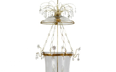 Grande lanterne russe à deux lumières (lanterne) de style Louis XVI, avec un cadre en...