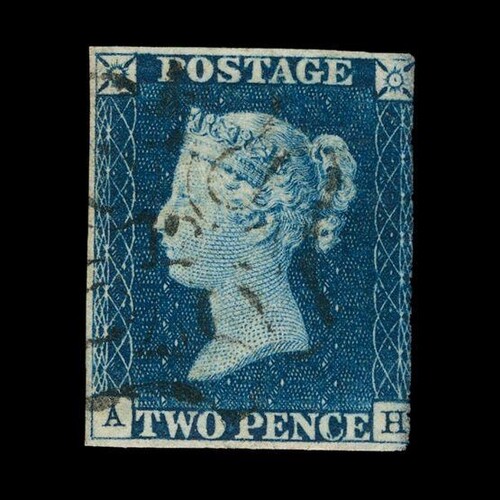 Great Britain - QV (line engraved) : (SG 5f) 1840 2d blue, p...