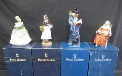 Group of four Royal Doulton figures to comprise: Country Las...