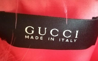 Gucci, a fuchsia marabou short jacket
