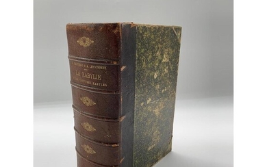 HANOTEAU (A.) - LETOURNEUX (A.) "La Kabylie et les Coutumes kabyles". Paris, Augustin Challamel, 1893. 3 tomes reliés en 1 vol...