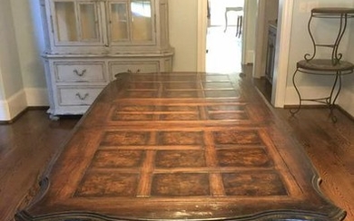 HENREDON FINE PARQUETRY INLAID 10' DINING TABLE