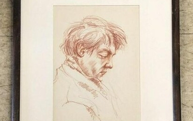 HUNTER MALLORY (1926-2014) DRAWING OF A YOUNG MAN, ROME
