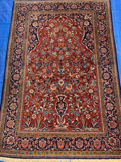 Hand Knoted Persian Kashan Rug 3x5 ft #110