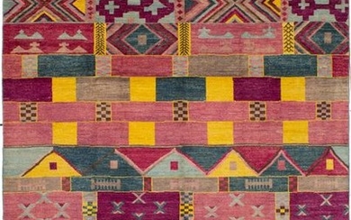 Hand-knotted Shalimar Burgundy Wool Rug 10'0" x 13'6"
