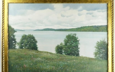 Harry Waldow, Lake View, Oil on Canvas