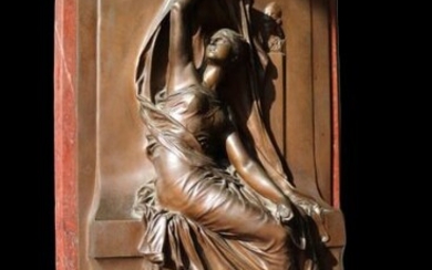 Henri Chapu (1833-1891) - Thiébault Frères Paris - Sculpture, "La Pensee" (Thought) - Napoleon III - Bronze, Marble - Second half 19th century